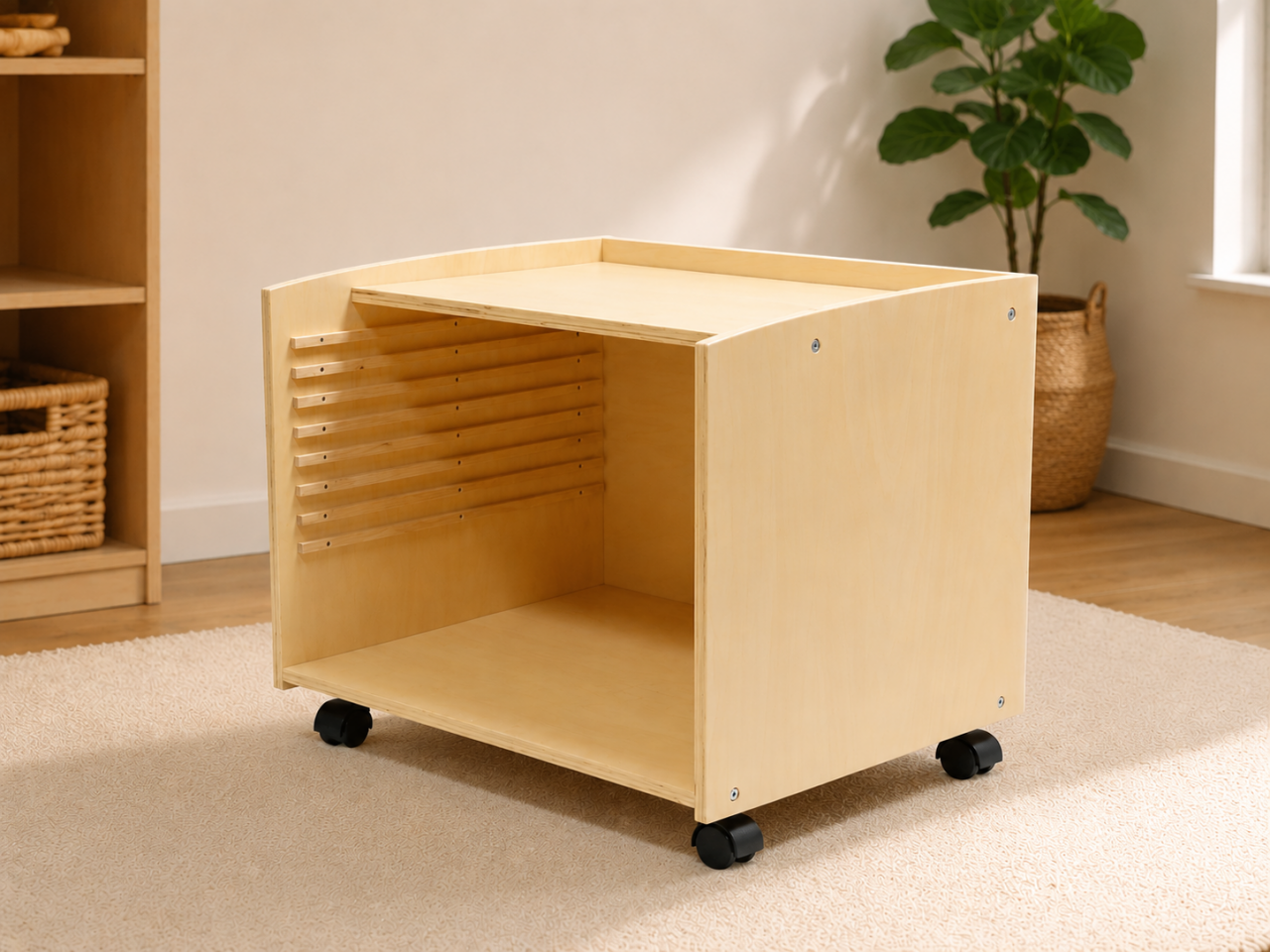 Puzzle Map Cabinet for 8 Maps | E&O Montessori, US