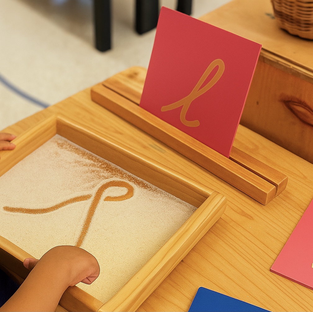 Using large chalkboards or easels - Montessori 