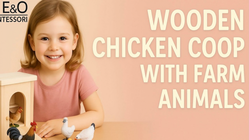 Embedded thumbnail for  Wooden Chicken Coop with Farm Animals