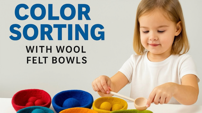 Embedded thumbnail for Color Sorting Game – Wool Felt Bowls