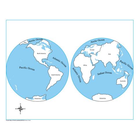 World Control Map - Labeled | E&O Montessori, US