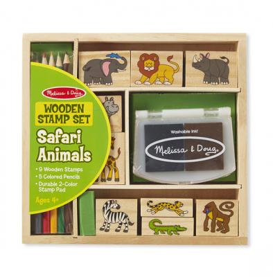 Wooden Stamp Set - Safari Animals