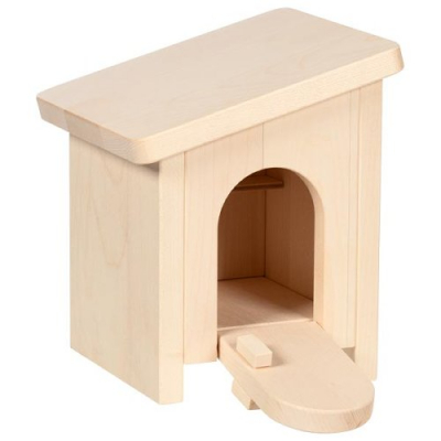Wooden Chicken Coop with Farm Animals