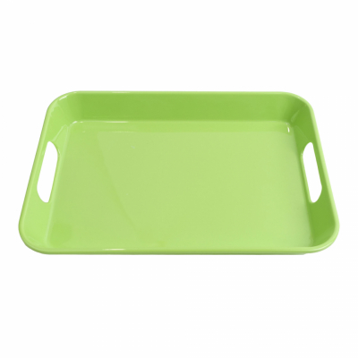 Plastic Tray With Cut-Out Side Handles - Green