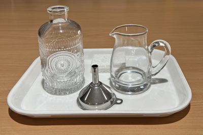 Pouring Water with Funnel