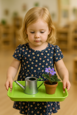 Plastic Tray With Cut-Out Side Handles - Green