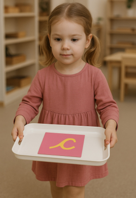 Plastic tray with cut-out side handles