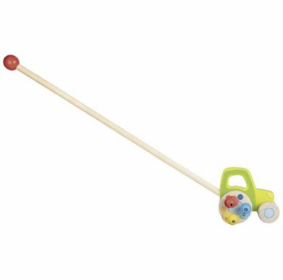 Montessori Inspired Wooden Push-Along Tractor for Toddler Ages 1-2