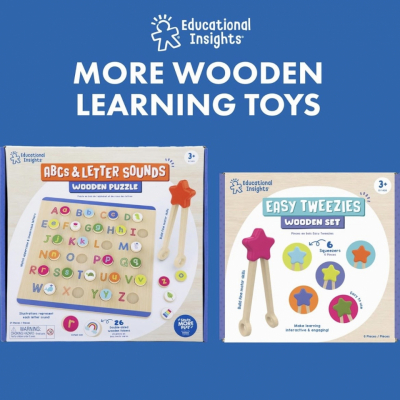 Early math activity with wooden number and symbol tokens for addition and subtraction