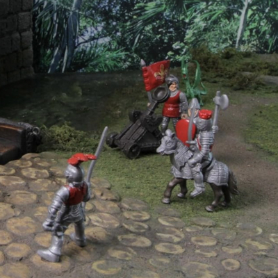 Dragon figurines from Knights and Dragons tube for imaginative play and language work