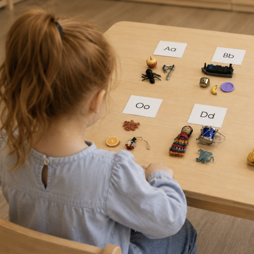 Montessori Alphabet Objects (Initial Sounds) with cards | E&O Montessori