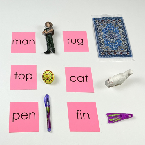 Montessori Phonetic Object Box One With Pink Cards by E&O 
