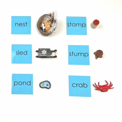 Montessori Phonetic Object Box Two with Blue Cards by E&O