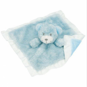 <img src="your-image-url.jpg" alt="Soft cuddle cloth bear in light blue with plush bear head and fabric body – suitable for newborns and Montessori-inspired baby care">