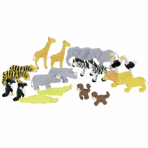 Wooden Wild Animals - 10 Pairs 