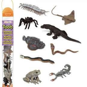 Realistic hand-painted venomous animal figurines for Montessori classroom and homeschool learning