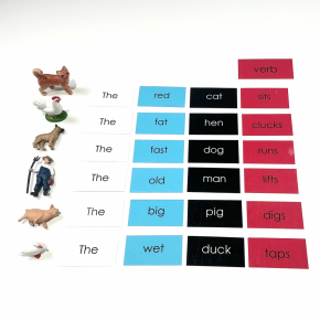 Montessori Language Material – Phonetic Grammar Game with Miniature Objects