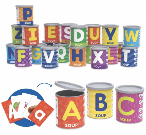 Alphabet Sorting Cans - Montessori 