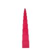 Montessori Pink Tower - ten pink wooden cubes stacked from largest to smallest, used for developing  size  discrimination,  concentration, and fine motor control in Montessori Learning.